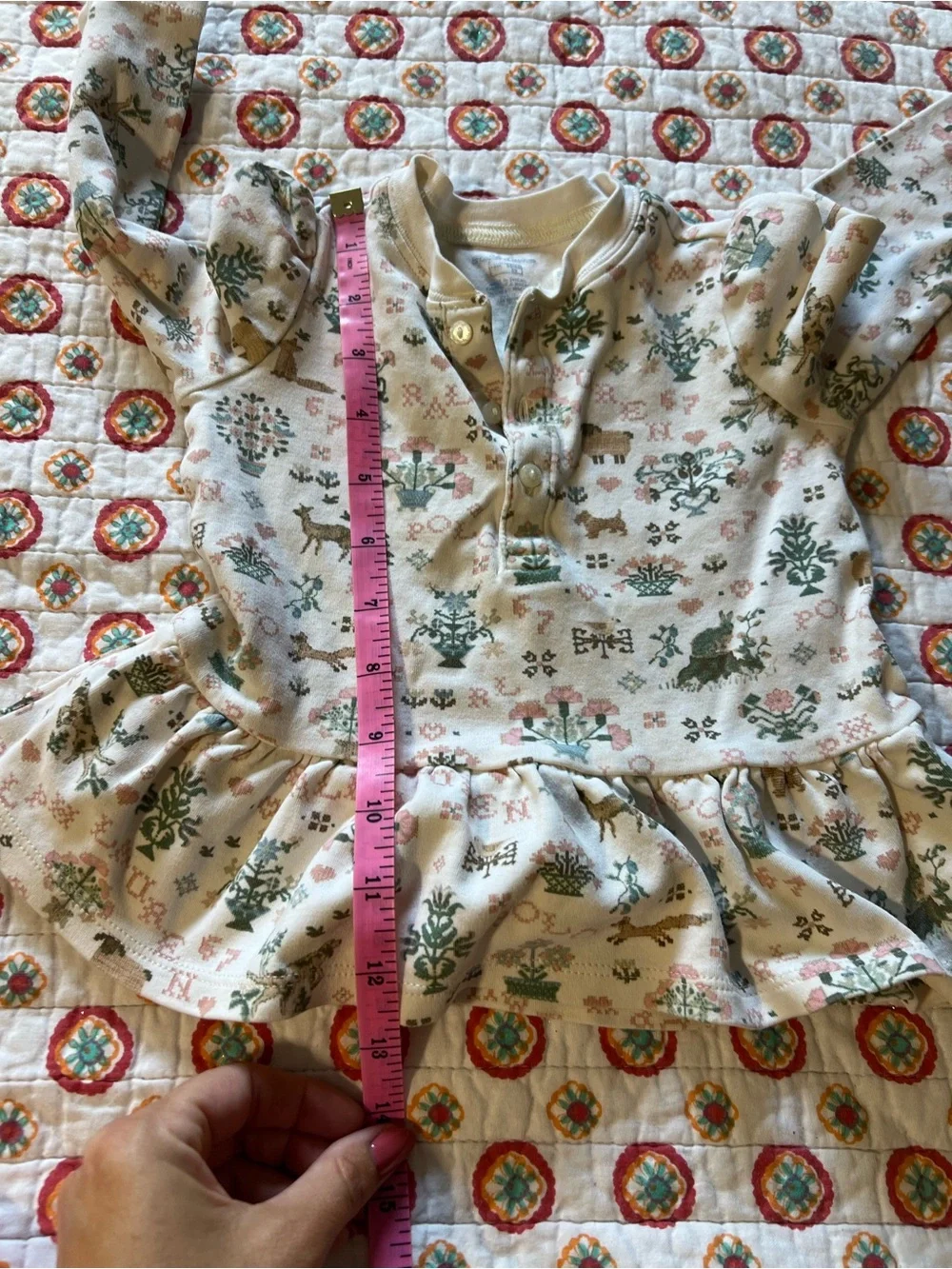 EUC Ralph Lauren Woodland Animals Long Sleeve Top size 18 months